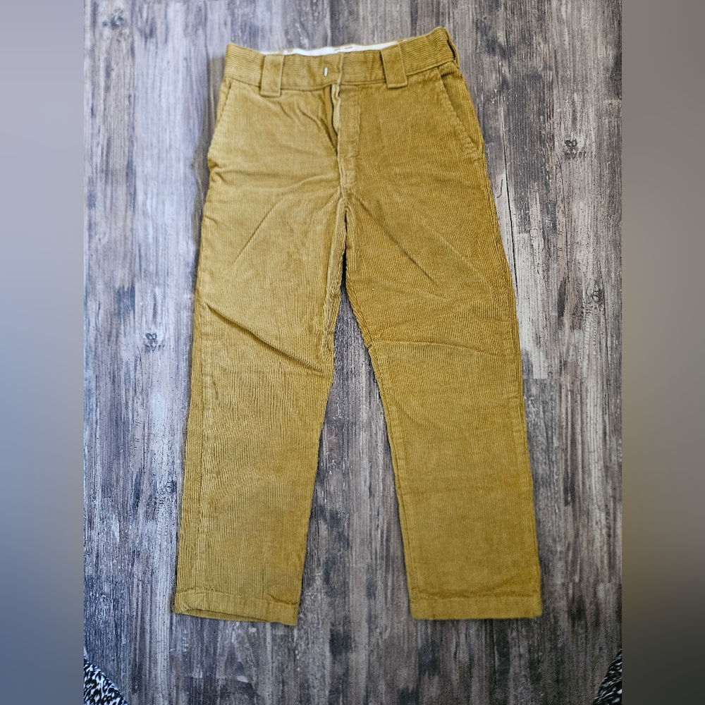 Dickies Yellow Corduroy Pants Regular Fit, Size 0R
